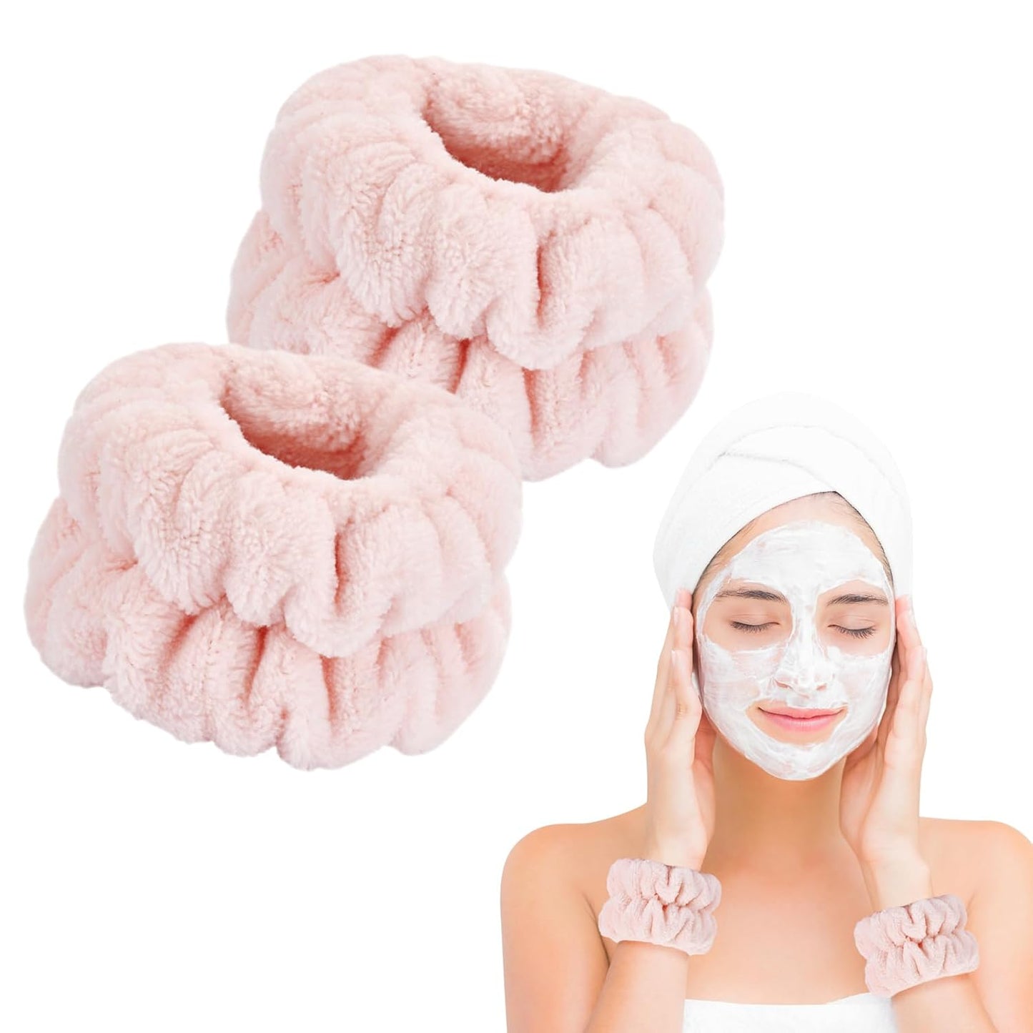 Wrist Bands for Washing Face, Spa Wristbands for Washing Face, Microfiber Wrist Towels for Washing Face, Face Wash Wristbands, Arm Bands for Washing Face for Woman Children